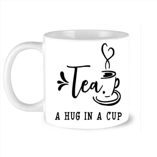 A Hug In A Cup Printed Theme Coffee Cup