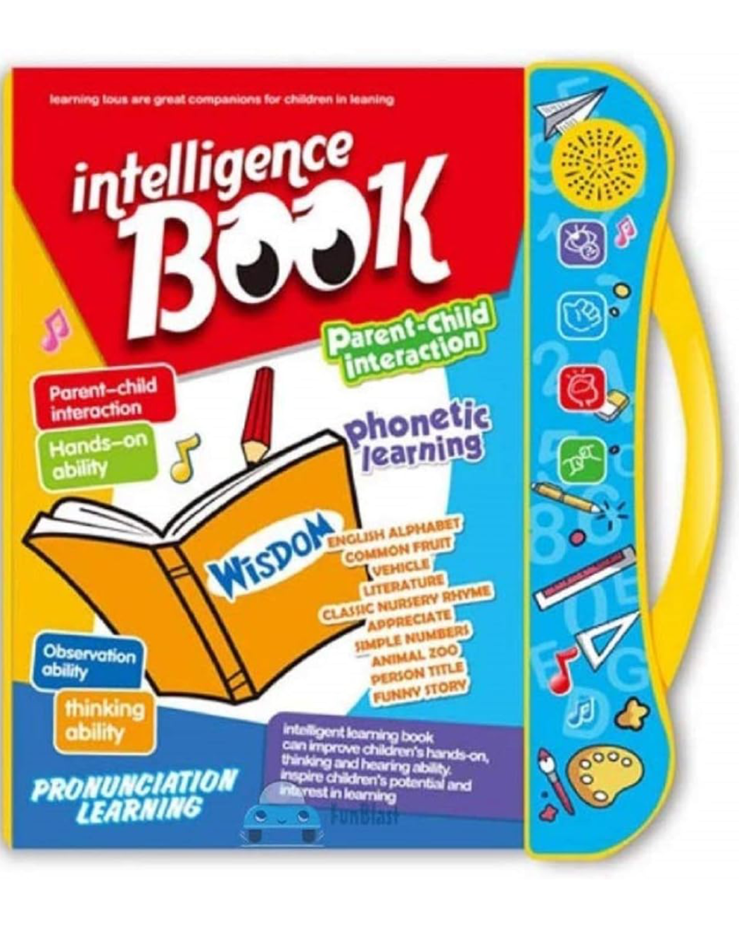 MOROVIK Interactive Children Book -Musical English Educational Phonetic Learning Book for 3 + Year Kids, Boys, Toddlers (Multicolor) (Intelligence Book)