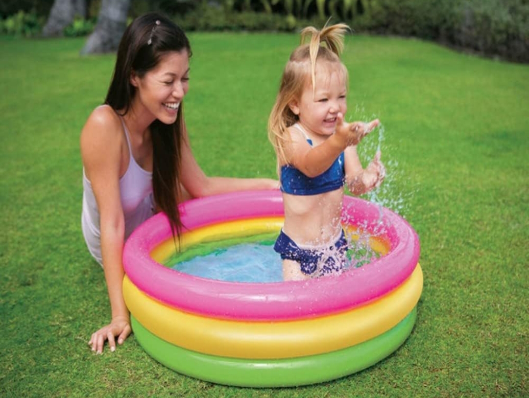Toyshine 3 Feet Inflatable Kids Pool Bath Pool Tub, Summer Water Fun Bathing Tub Toy for Kids - 34x 10 Inches