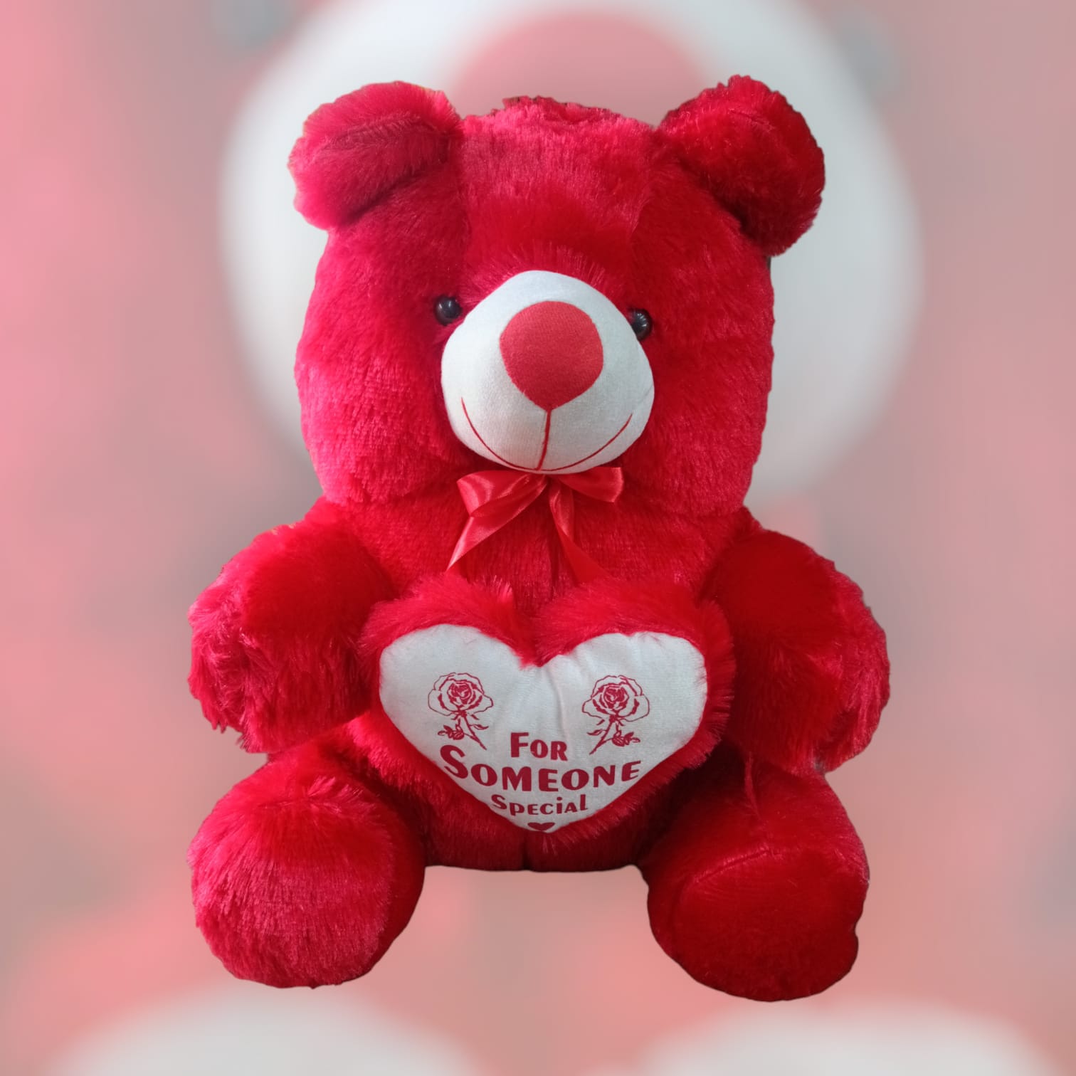 Title: "Unleash Joy: Capless 2-Feet Red Teddy Bear for Endless Cuddles!"
