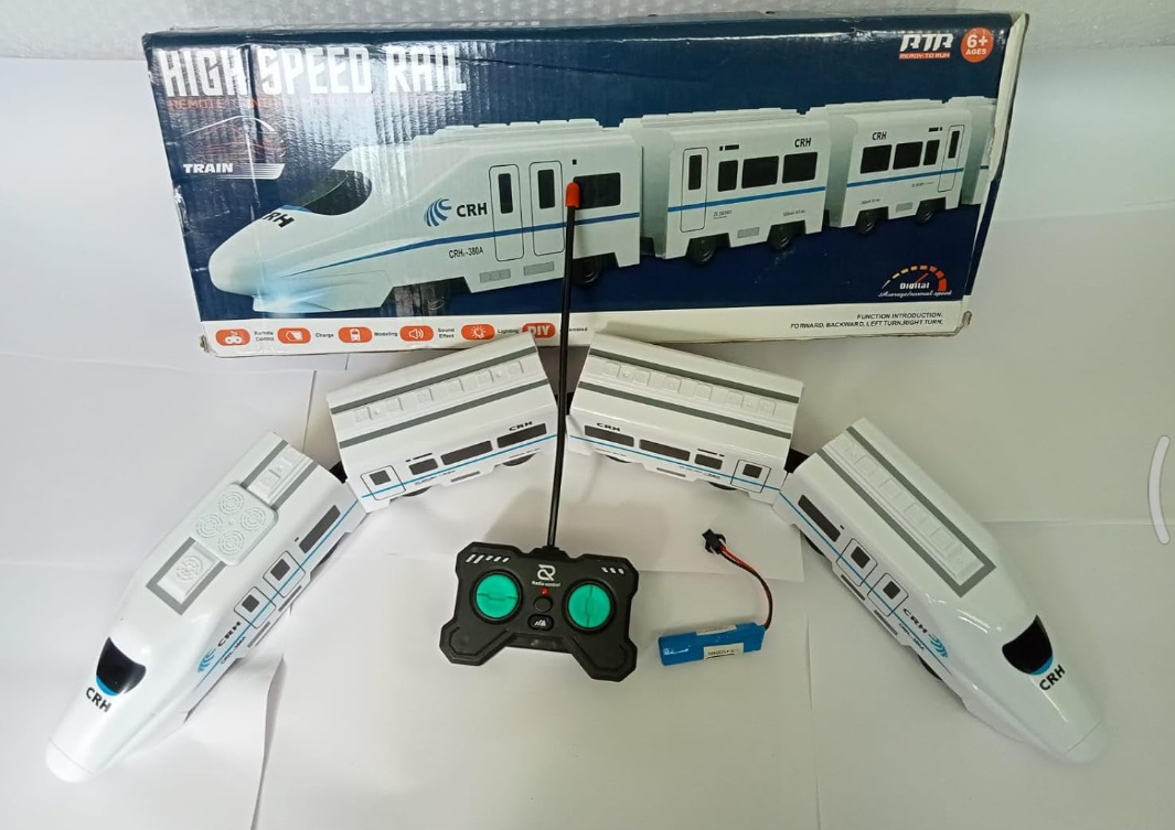 Rechargeable Remote Control Passenger Toy Train Set for Kids (Battery Operated) Rail Toys for Children Birthday Gifts