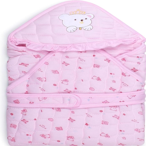Baby Bed, Sleeping Bag &amp; Carry Nest, Cotton Baby Bedding for New Born &amp; Infant, Portable Bassinet, for Baby Carrying &amp; co Sleeping, Unisex Baby with Belt, 0M+ Pink Pack of 1