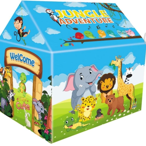 theme Jungle Kid's green Play Tent House, Toy Home for Girls and Boys 2+ Year Old